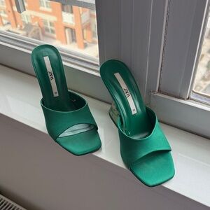Zara Emerald Green Women's Mules